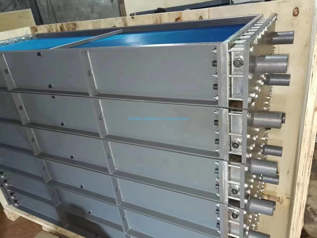 Forced Air Oil Cooler 150kW Hydro Generator Bearing Lubrication Cooling Coil Assembly