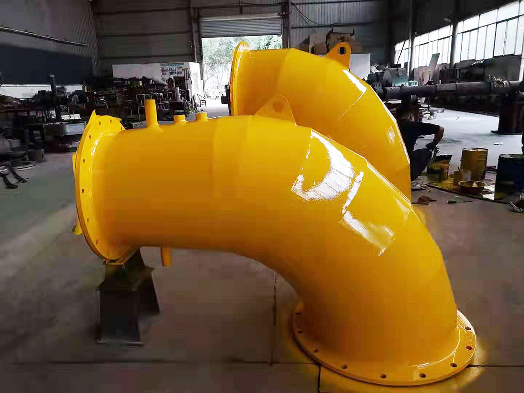 フランシス島水力発電所の黄色い色のタイプ500kw水タービン発電機