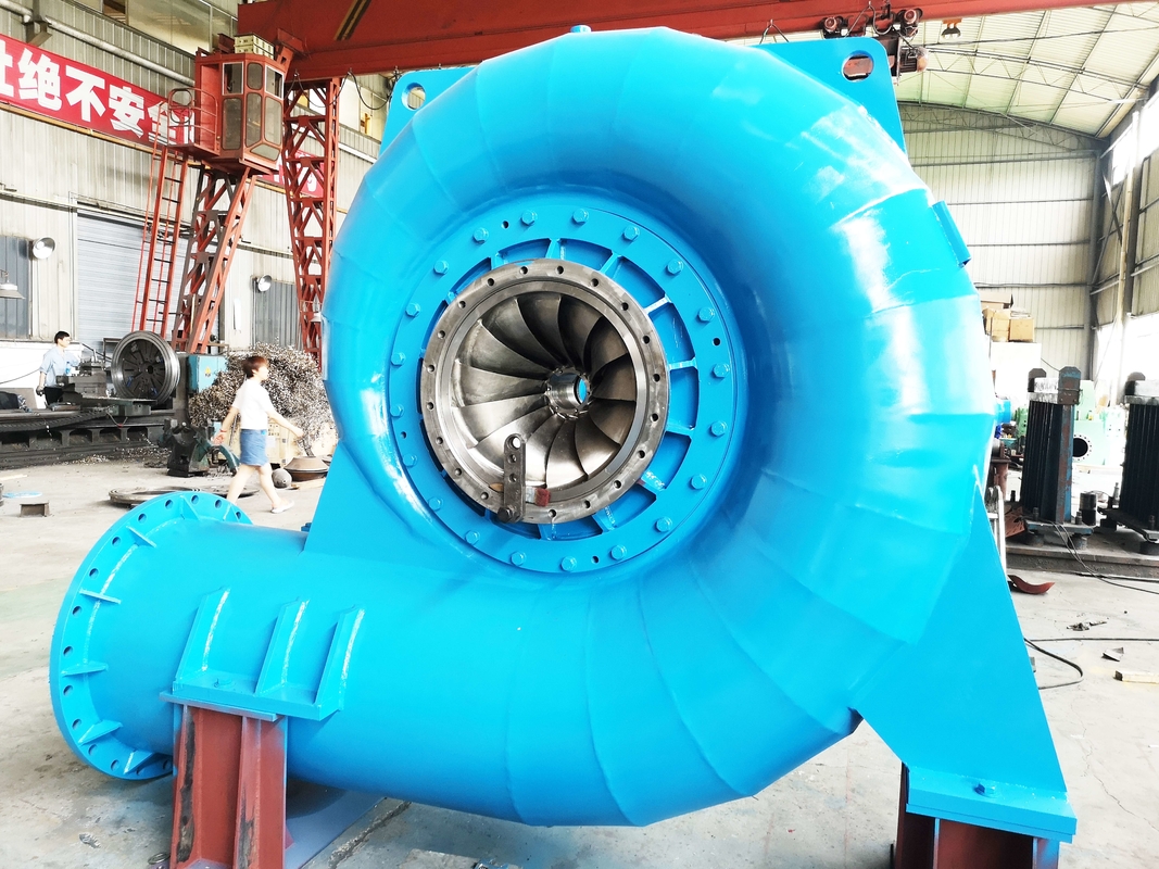 300KW~20MWのステンレス・スティール・フランシス・タービン・ジェネレーターは,水頭20m~300Mで動作し,RPMは450~1000です.