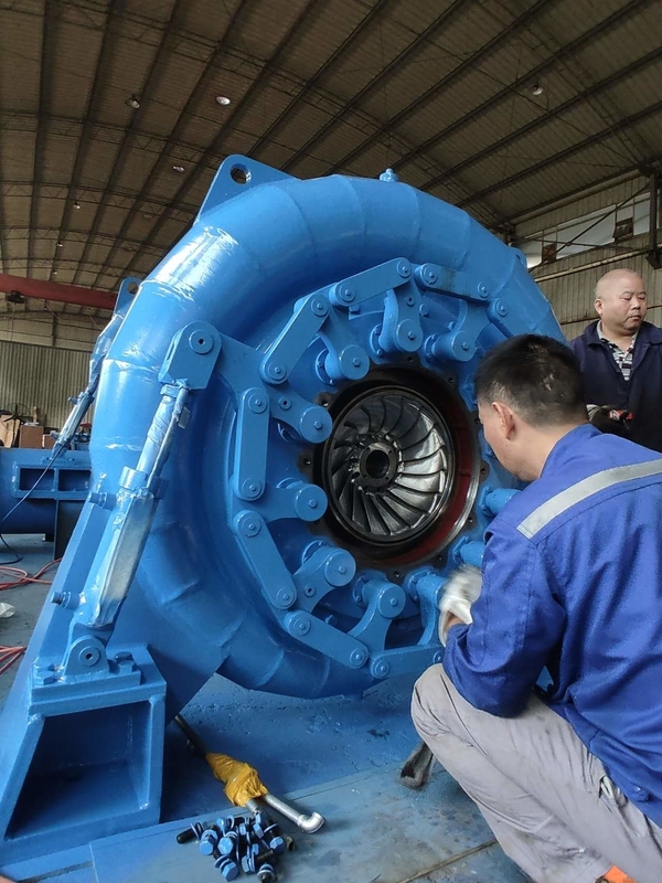 容量 200kw-20mwの高頭水タービン 5m-500mの水頭から動作する 450-1000rpmで