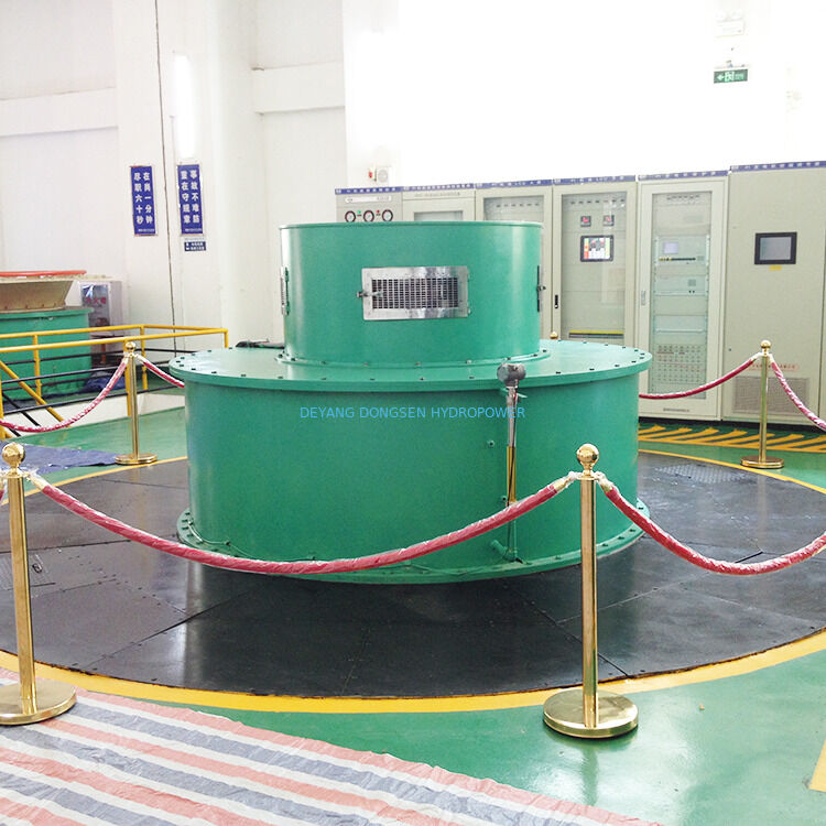 水力発電システム向け、数MWまでのペルトン水車発電機、カスタマイズ可能な緑と青のカラーオプション