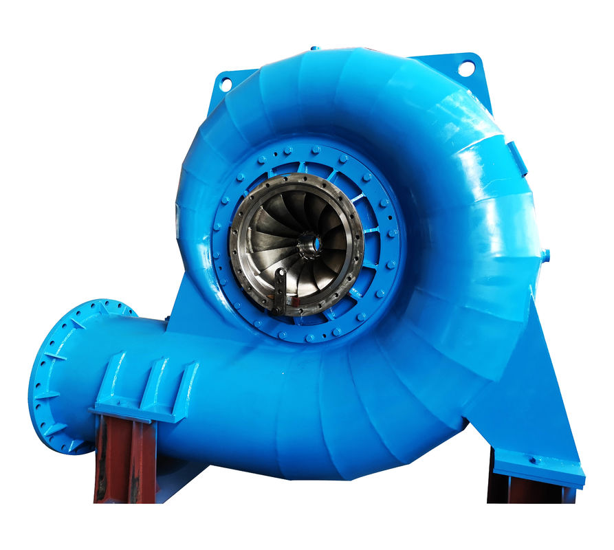 150RPM 1000RPM フランシス 水力タービン発電機 支持流量 3.21〜14.9 M3s 持続可能なエネルギー生産