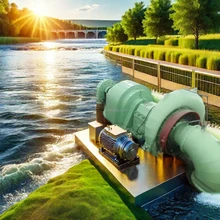 垂直水タービン発電機 50Hz ブラシなし 220V-690V 空気冷却式 屋外自動制御