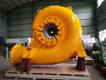 フランシス島水力発電所の黄色い色のタイプ500kw水タービン発電機