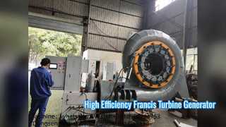 高効率フランシス水車発電機 300KW ～ 20MW